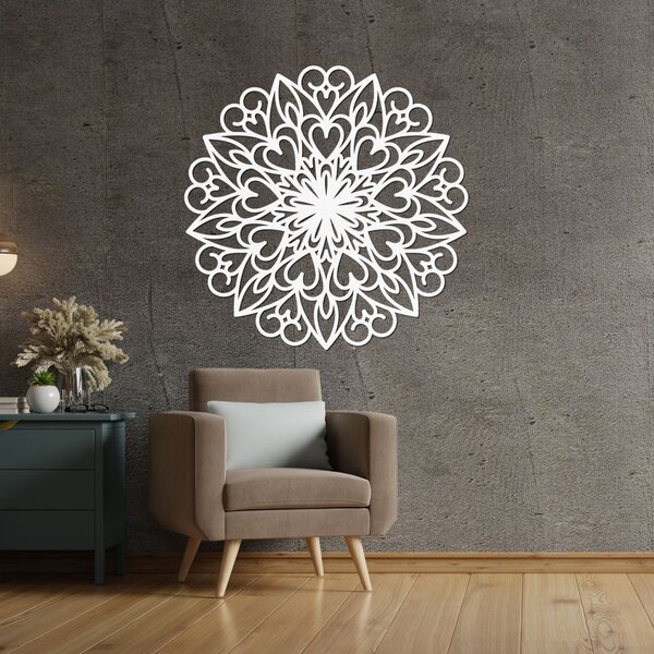 Vyrezávaná mandala, drevená dekorácia na stenu | FARLIKT: Preglejka Topoľ - Honey 3071 30 cm 3862-93720 PR0256