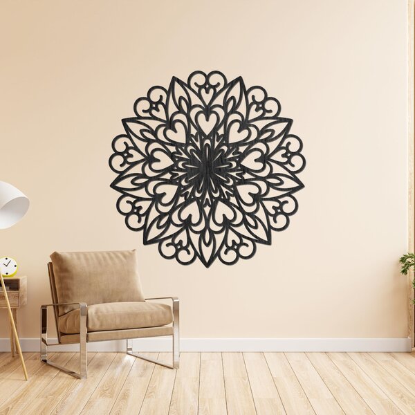 Vyrezávaná mandala, drevená dekorácia na stenu | FARLIKT: Preglejka Topoľ - Honey 3071 30 cm 3862-93720 PR0256
