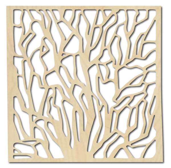Vyrezávaný drevený obraz na stenu z preglejky | KORNER: Prírodná preglejka - Topoľ natural Rozmer 30 x 30 cm 3868-42160 PR0263 HEU+