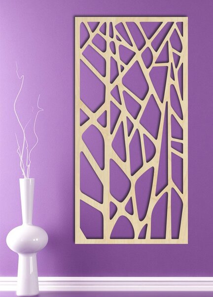 Vyrezávaný drevený obraz na stenu z preglejky - HUGO: Prírodná preglejka - Topoľ natural 40 x 20 cm 3864-41962 PR0259 HEU+