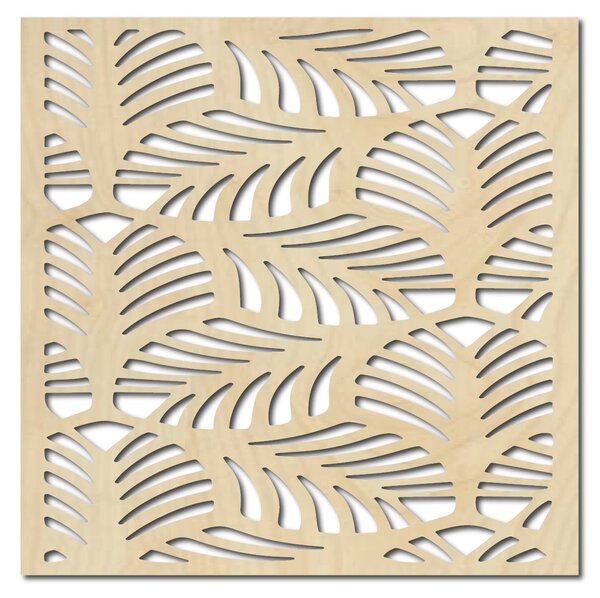 Vyrezávaný Drevený obraz na stenu z preglejky KVADER: Prírodná preglejka - Topoľ natural Rozmer 30 x 30 cm 3866-42052 PR0261 HEU+