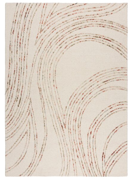 Flair Rugs , Kusový koberec Memphis Abstract Swirl Natural/Orange, 120x170, béžová, obývacia izba