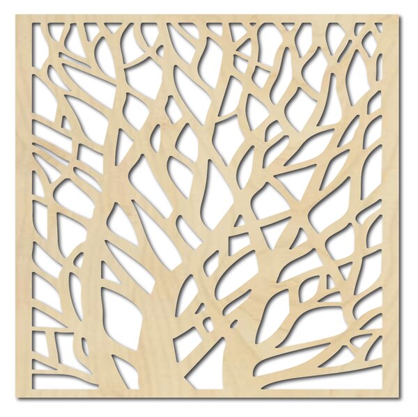 Vyrezávaný Drevený obraz na stenu z preglejky BELOON: Prírodná preglejka - Topoľ natural Rozmer 30 x 30 cm 3870-42268 PR0265 HEU+