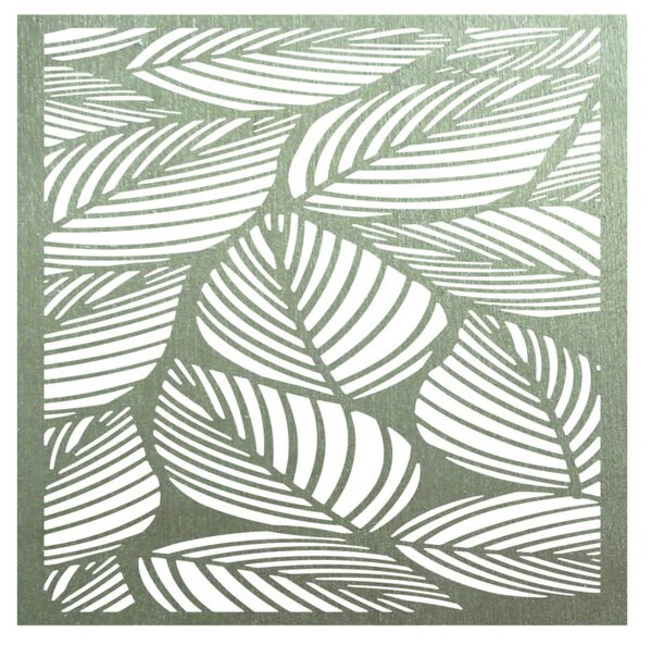 Vyrezávaný drevený obraz na stenu listy - ORKO: Prírodná preglejka - Topoľ natural Rozmer 30 x 30 cm 3874-42484 PR0269 HEU+