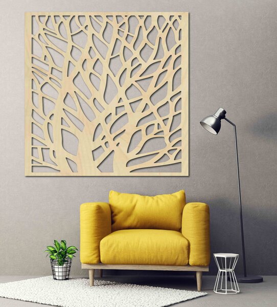Vyrezávaný Drevený obraz na stenu z preglejky BELOON: Prírodná preglejka - Topoľ natural Rozmer 30 x 30 cm 3870-42268 PR0265 HEU+