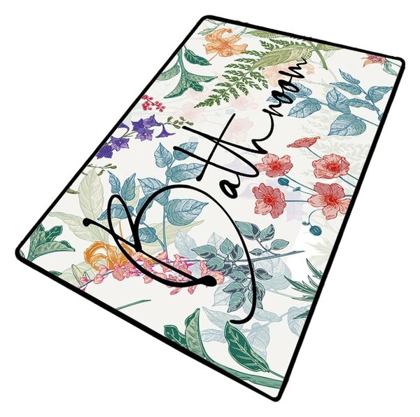Kúpeľňová predložka 70x120 cm Green In Flower – Foutastic