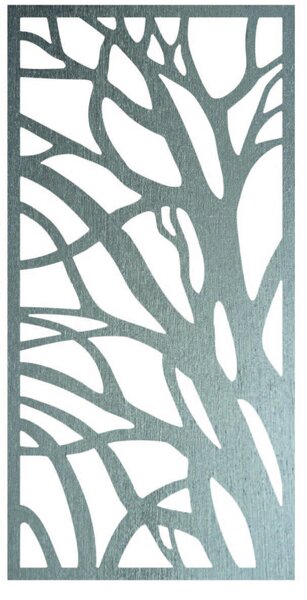 Abstraktný dizajn rastlinných vetiev dekorácia na stenu - LOSMOS: Prírodná preglejka - Topoľ natural 40 x 20 cm 3887-43213 PR0282 HEU+