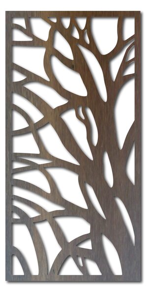 Abstraktný dizajn rastlinných vetiev dekorácia na stenu - LOSMOS: Prírodná preglejka - Topoľ natural 40 x 20 cm 3887-43213 PR0282 HEU+