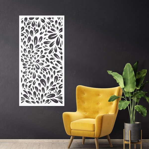 Abstraktný obraz kvetov na stenu | PINIIA: Preglejka Topoľ - Honey 3071 80 x 40 cm 3889-85573 PR0284