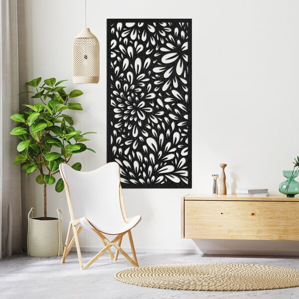 Abstraktný obraz kvetov na stenu | PINIIA: Preglejka Topoľ - Honey 3071 80 x 40 cm 3889-85573 PR0284