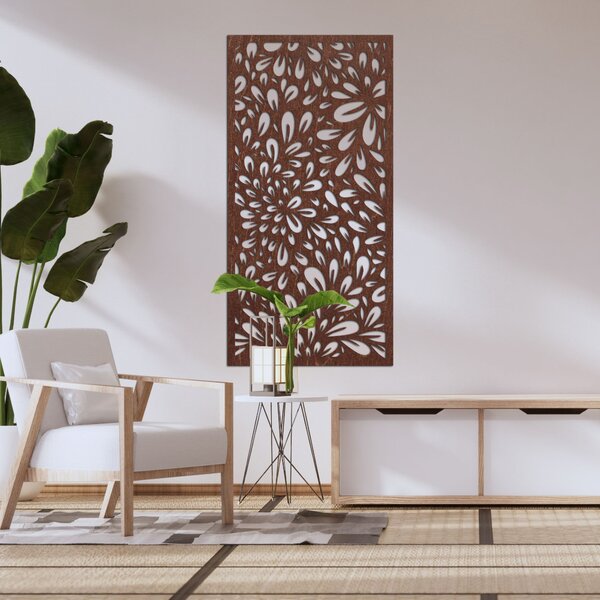 Abstraktný obraz kvetov na stenu | PINIIA: Preglejka Topoľ - Honey 3071 80 x 40 cm 3889-85573 PR0284