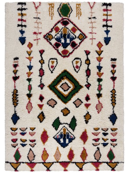 Flair Rugs , Kusový koberec Moroccan Fes Shaggy Multi, 120x170, viacfarebná, obývacia izba