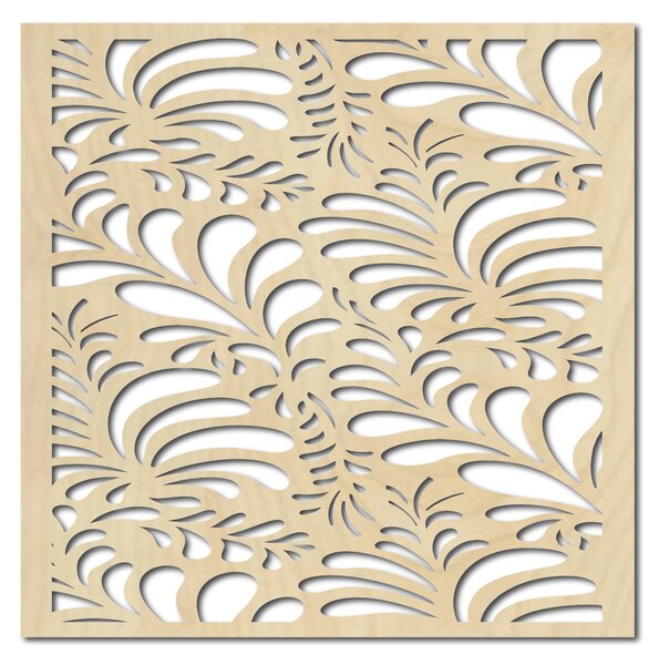 Vyrezávaný obraz na stenu kvet, lupen - ROLFI: Prírodná preglejka - Topoľ natural Rozmer 20 x 20 cm 3892-43492 PR0287 HEU+