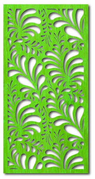 Elegantný drevený panel s kvetinovým vzorom | PIKI: Prírodná preglejka - Topoľ natural 40 x 20 cm 3891-43447 PR0286 HEU+