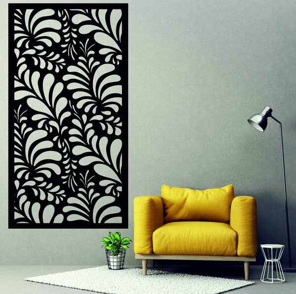 Elegantný drevený panel s kvetinovým vzorom | PIKI: Prírodná preglejka - Topoľ natural 40 x 20 cm 3891-43447 PR0286 HEU+