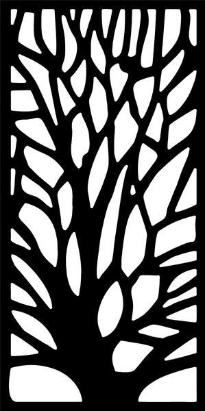 Drevený obraz - silueta konare stromu - GUTE: Preglejka - Čierna farba 40 x 20 cm 3898-43713 PR0290 HEU+