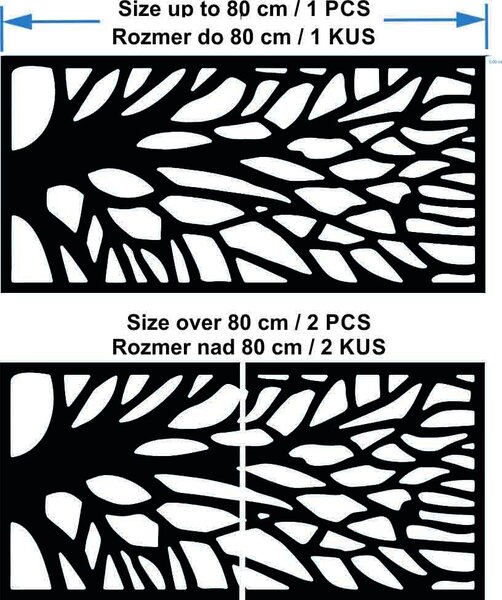 Drevený obraz - silueta konare stromu - GUTE: Preglejka - Čierna farba 40 x 20 cm 3898-43713 PR0290 HEU+