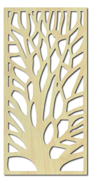 Drevený obraz - silueta konare stromu - GUTE: Preglejka - Čierna farba 40 x 20 cm 3898-43713 PR0290 HEU+