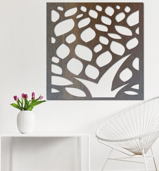 Vyrezávaný obraz na stenu z drevenej preglejky kvet LUSEKOJ: Prírodná preglejka - Topoľ natural Rozmer 20 x 20 cm 3894-43609 PR0289 HEU+
