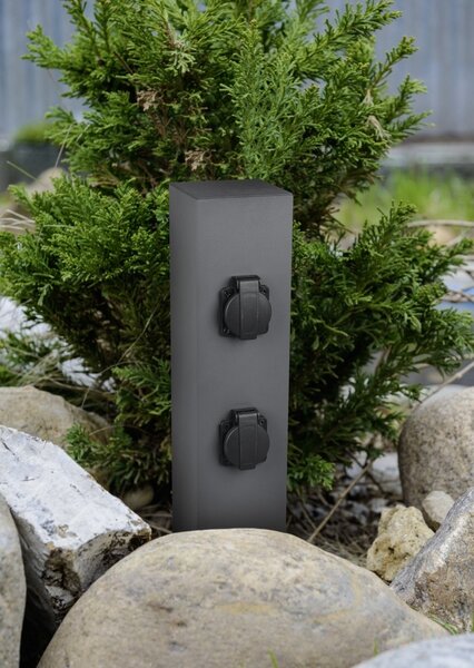 Trio 9964-42 zásuvkový stĺpik Garden Socket 4zásuvky | max 3600W - typ schuko, antracit