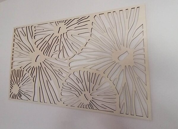 Abstraktný obraz na stenu z preglejky 3D efekt SAMUEL: Prírodná preglejka - Topoľ natural 46 x 80 cm 3916-45061 PR0300 HEU+