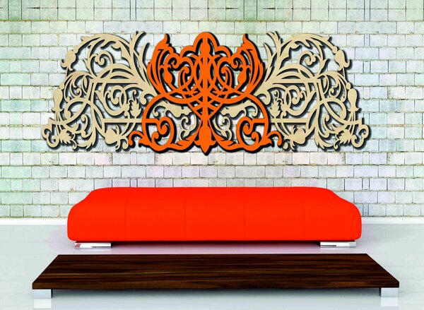 Vyrezávaný obraz z drevenej preglejky - RUSTOL: Preglejka - Zelená (moridlo) 45 x 120 cm 3919-45277 PR0302