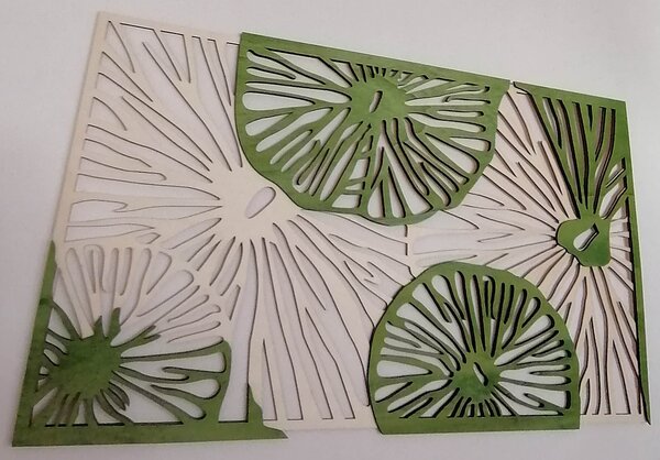 Drevený obraz na stenu - KIWIKI: Model 1 46 x 80 cm 3918-45190 PR0301 multi green