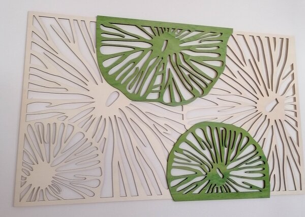 Drevený obraz na stenu - KIWIKI: Model 1 46 x 80 cm 3918-45190 PR0301 multi green