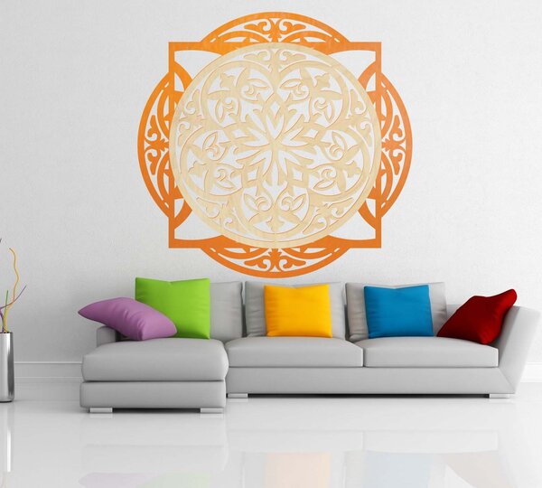 Drevený obraz, elegantný dekor na stenu - FANTÁZIA: Preglejka - Červená (moridlo) Rozmer 50 x 50 cm 3921-45730 PR0304