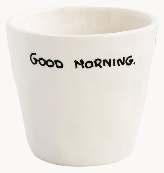 Ručne maľovaná šálka na espresso Good Morning