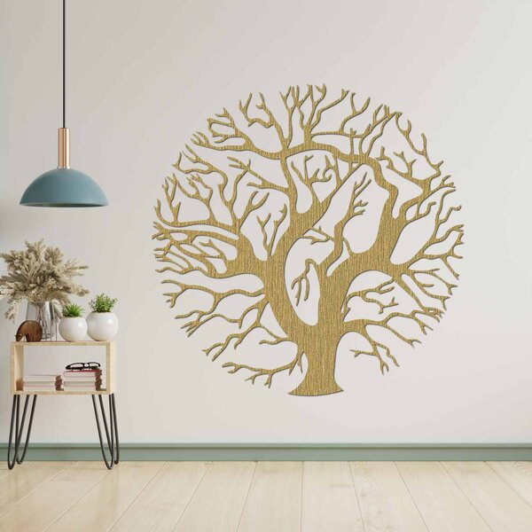 Drevený obraz na stenu strom v kruhu | ZITNAK: Preglejka Topoľ - Honey 3071 30 x 30 cm 3926-94365 PR0309