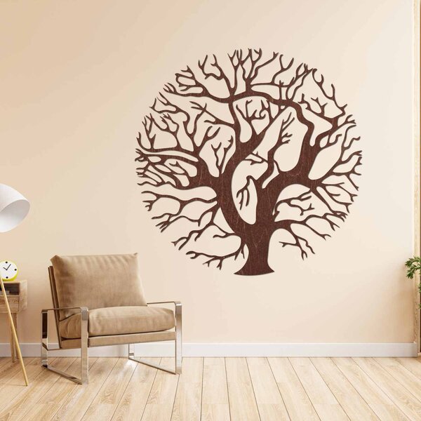 Drevený obraz na stenu strom v kruhu | ZITNAK: Preglejka Topoľ - Honey 3071 30 x 30 cm 3926-94365 PR0309