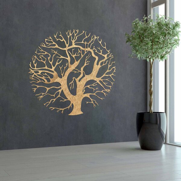 Drevený obraz na stenu strom v kruhu | ZITNAK: Preglejka Topoľ - Honey 3071 30 x 30 cm 3926-94365 PR0309