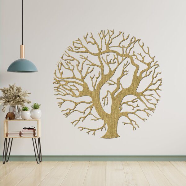 Drevený obraz na stenu strom v kruhu | ZITNAK: Preglejka Topoľ - Honey 3071 30 x 30 cm 3926-94365 PR0309