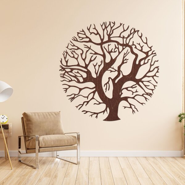 Drevený obraz na stenu strom v kruhu | ZITNAK: Preglejka Topoľ - Honey 3071 30 x 30 cm 3926-94365 PR0309