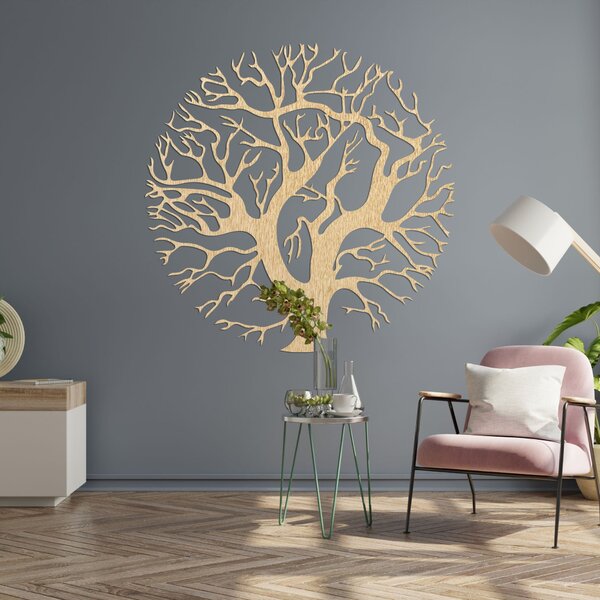 Drevený obraz na stenu strom v kruhu | ZITNAK: Preglejka Topoľ - Honey 3071 30 x 30 cm 3926-94365 PR0309
