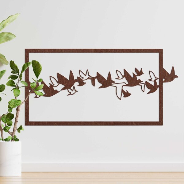 Obraz na stenu vtáky - ORRO: Preglejka Topoľ - Honey 3071 80 x 40 cm 3928-100137 PR0312