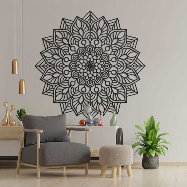 Mandala prémiový dekor s nadčasovým dizajnom - ORNELLA: Prírodná preglejka - Topoľ natural Rozmer 50 cm 3938-47670 PR0319-A