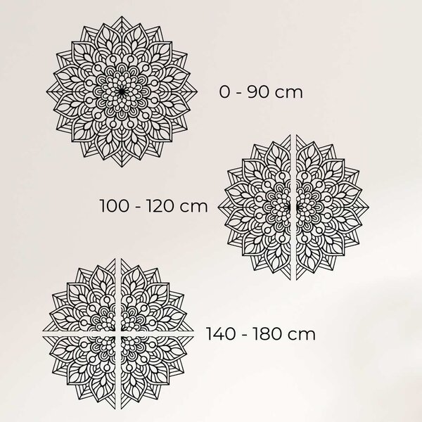 Mandala prémiový dekor s nadčasovým dizajnom - ORNELLA: Prírodná preglejka - Topoľ natural Rozmer 50 cm 3938-47670 PR0319-A