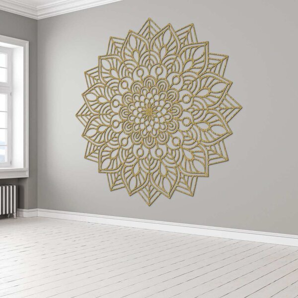 Mandala prémiový dekor s nadčasovým dizajnom - ORNELLA: Prírodná preglejka - Topoľ natural Rozmer 50 cm 3938-47670 PR0319-A