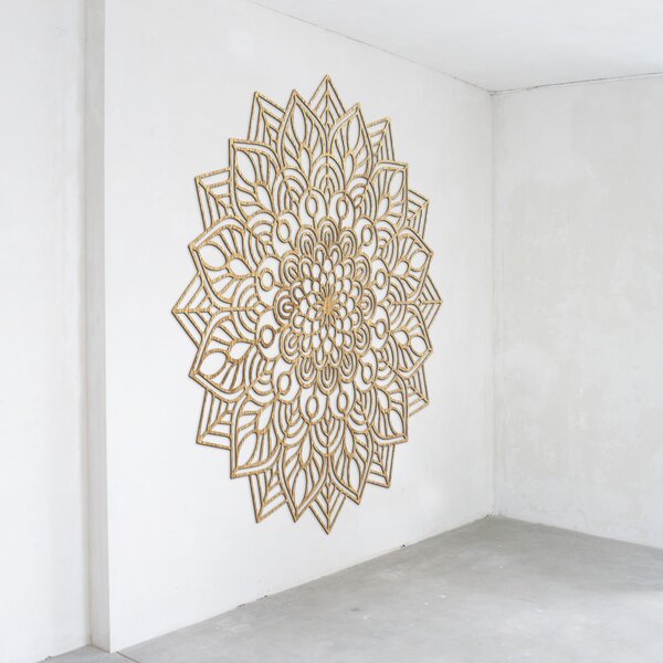 Mandala prémiový dekor s nadčasovým dizajnom - ORNELLA: Prírodná preglejka - Topoľ natural Rozmer 50 cm 3938-47670 PR0319-A