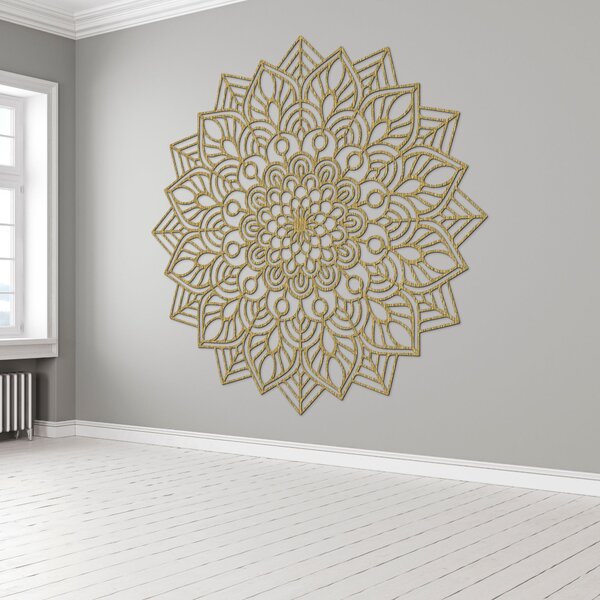 Mandala prémiový dekor s nadčasovým dizajnom - ORNELLA: Prírodná preglejka - Topoľ natural Rozmer 50 cm 3938-47670 PR0319-A