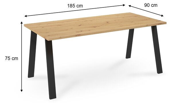 Jedálenský stôl Kleo 185x90 - dub artisan