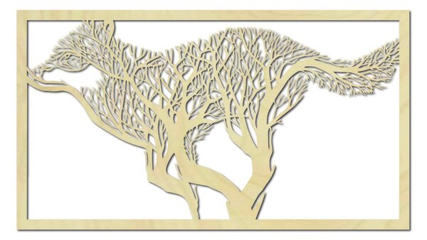 Vyrezávaný obraz na stenu pes z drevenej preglejky | SENTOP: Preglejka - Biela farba 40 x 80 cm 3936-47483 PR0316