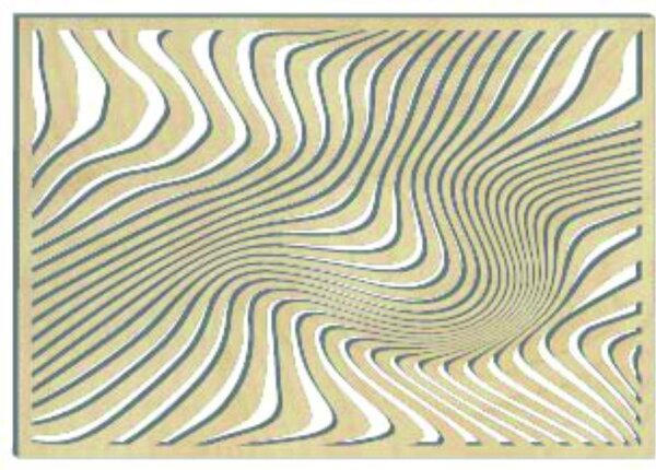 Obraz na stenu čarovné línie - HOGFOG: Preglejka - Biela farba 42 x 32 cm 3937-47594 PR0317