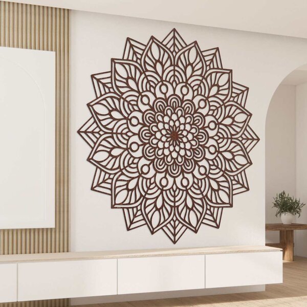 Mandala prémiový dekor s nadčasovým dizajnom - ORNELLA: Prírodná preglejka - Topoľ natural Rozmer 50 cm 3938-47670 PR0319-A