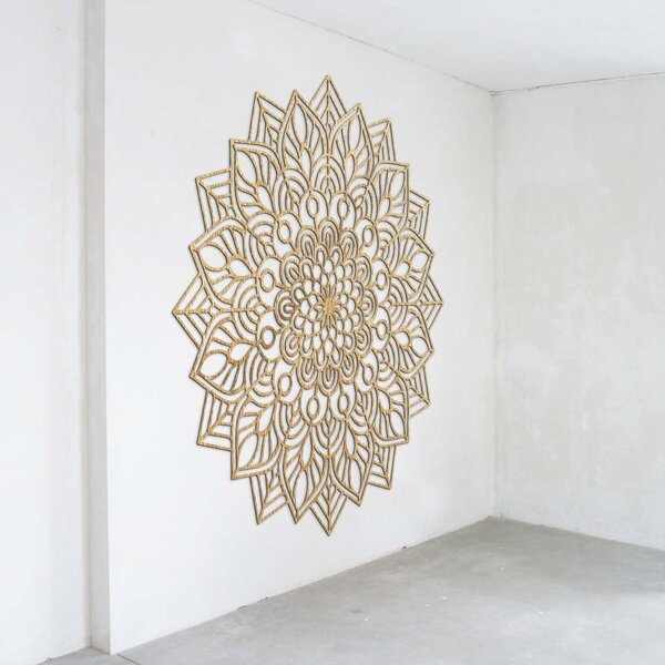 Mandala prémiový dekor s nadčasovým dizajnom - ORNELLA: Prírodná preglejka - Topoľ natural Rozmer 50 cm 3938-47670 PR0319-A