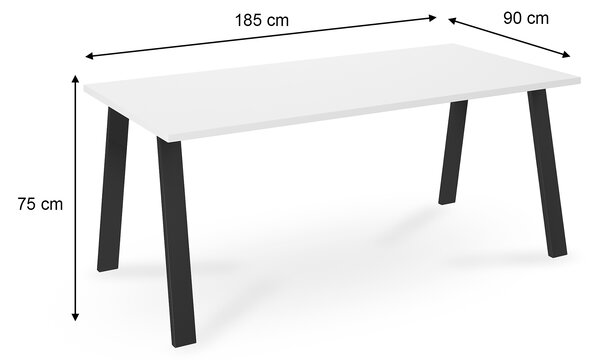 Jedálenský stôl Kleo 185x90 - biela