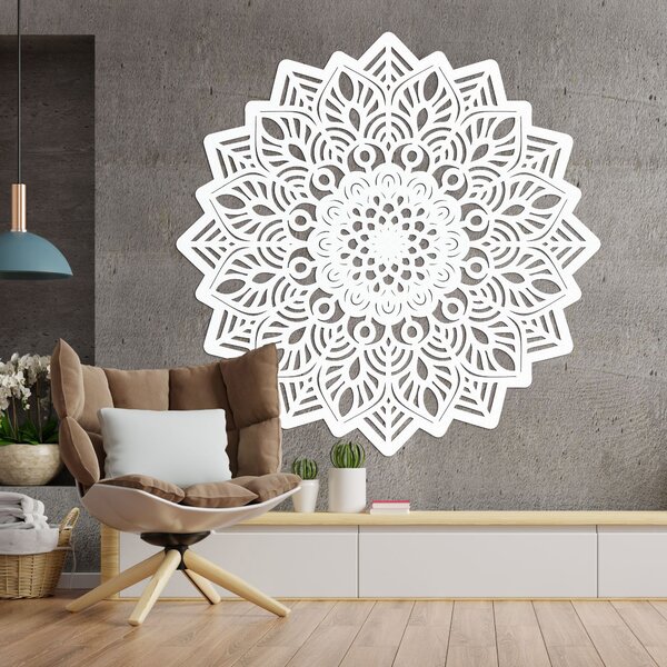 Drevená dekorácia na stenu mandala slnka - SOLIS: Preglejka Topoľ - Honey 3071 20 cm 3939-99385 PR0319-B