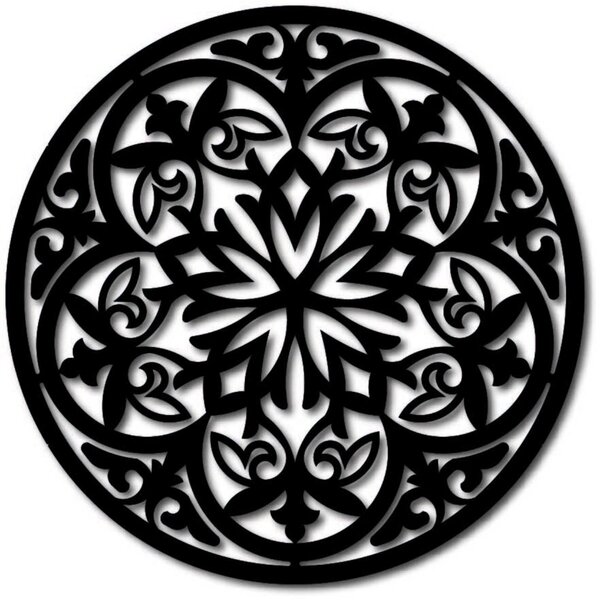 Magická drevená mandala - obraz na stenu: Preglejka - Silver farba Rozmer 40 cm 3941-48101 PR0320